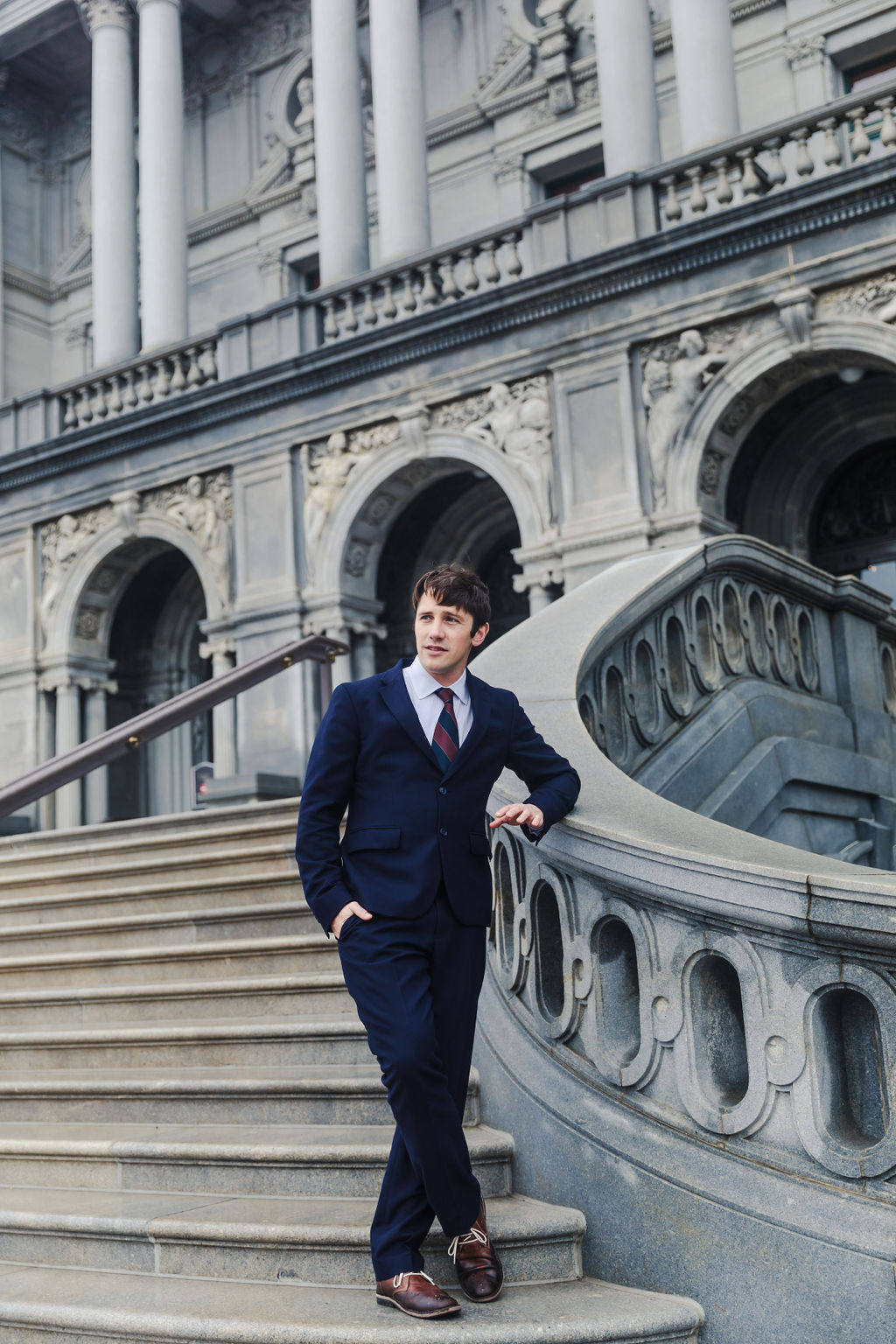 Eric Clopper, attorney and advocate, on the steps of the Library of Congress.